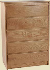 OAK FIVE DRAWER CHEST