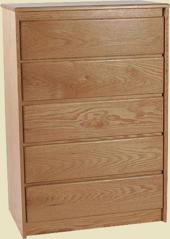 OAK FIVE DRAWER CHEST
