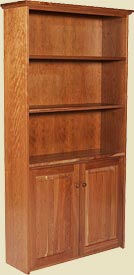 CHERRY SHAKER BOOKCASE WITH DOORS