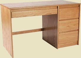 OAK SINGLE PEDESTAL DESK