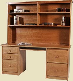 DOUBLE PEDESTAL DESK WITH OPTIONAL HUTCH