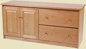 CHERRY TWO DRAWER, TWO DOOR CREDENZA